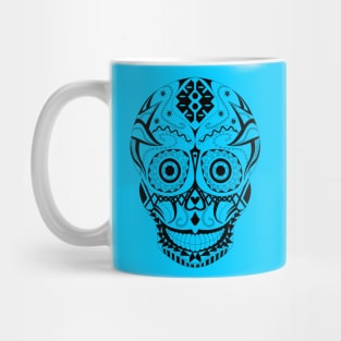 black sugar skull with a pattern smile ecopop Mug